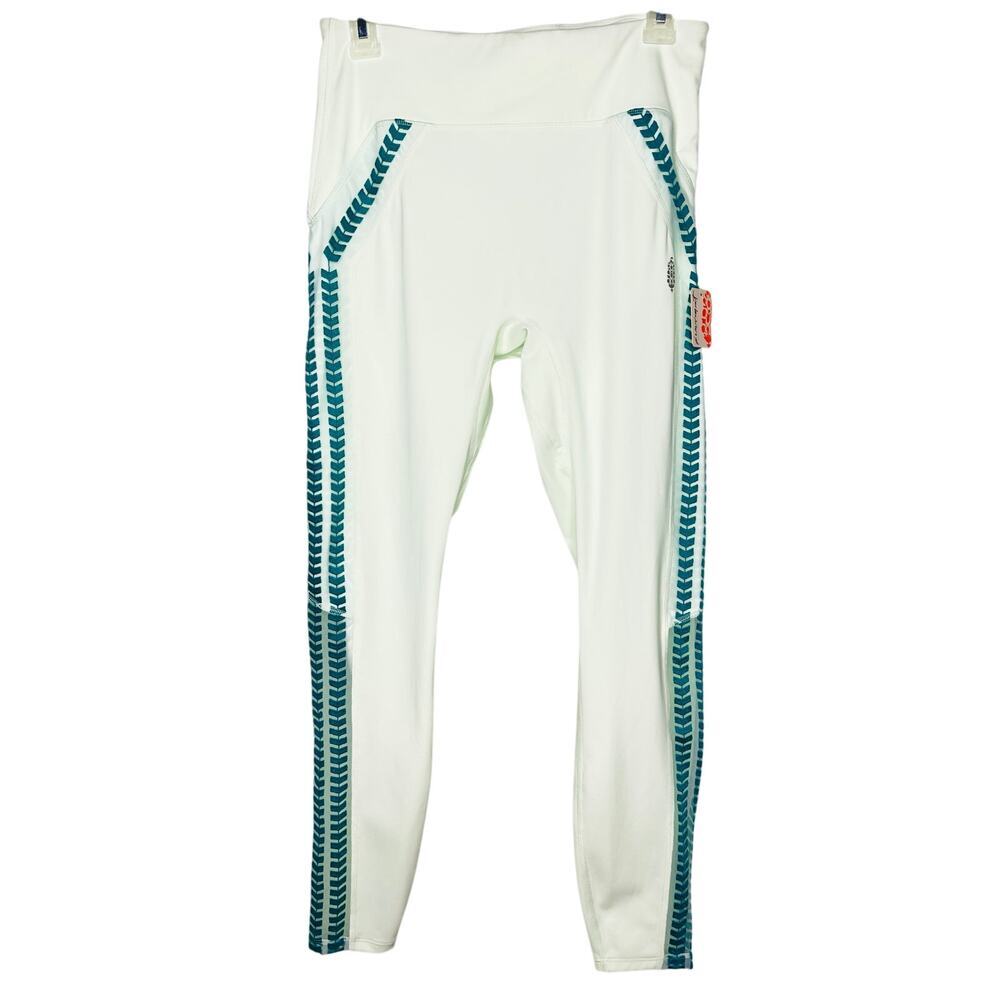 Free People Movement women’s Desert Renegade Leggings Aqua Glass M NWT